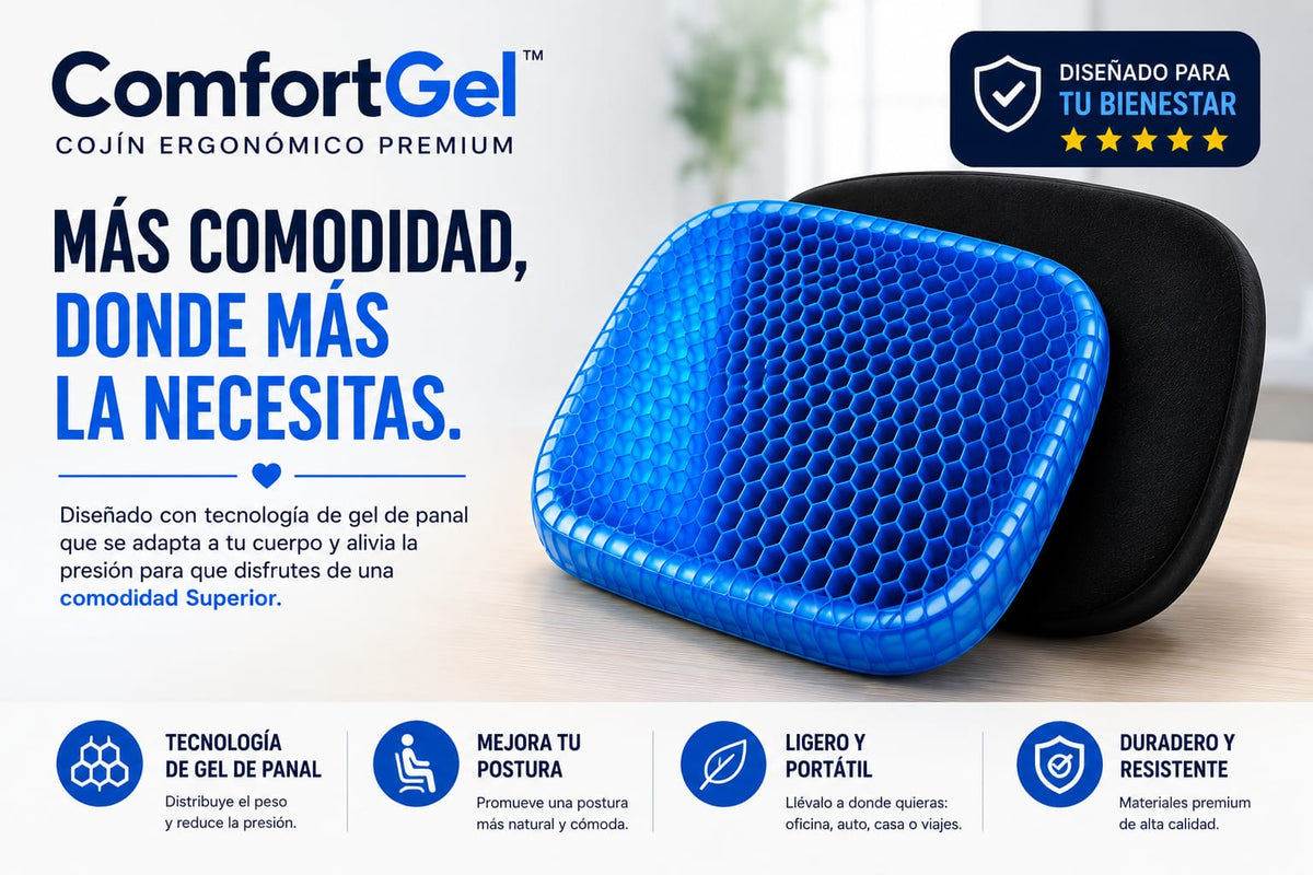 ComfortGel - Cojín Ergonómico Premium