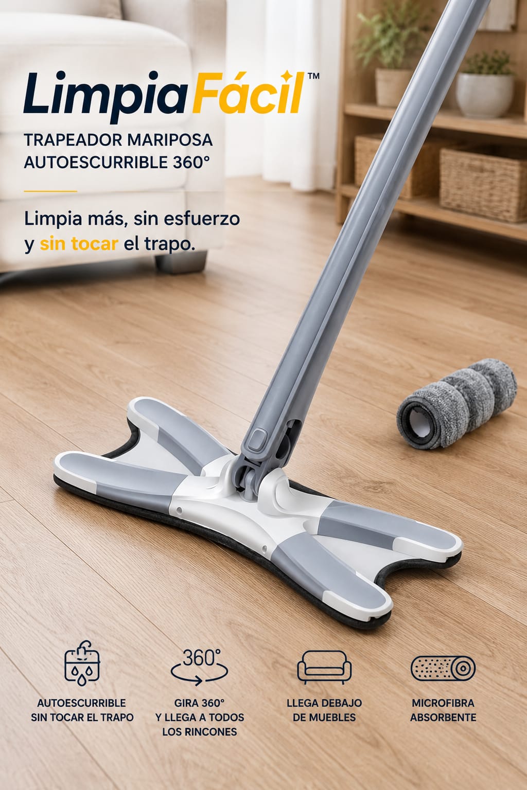 LimpiaFacil - Trapeador Autoescurrible 360