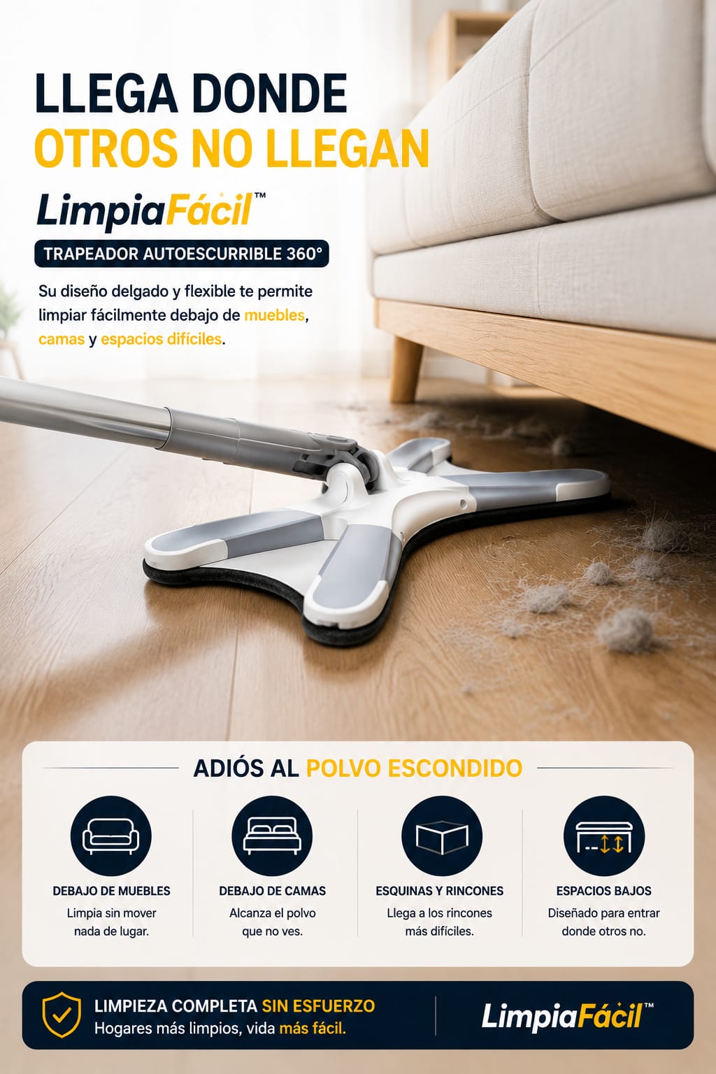 LimpiaFacil - Trapeador Autoescurrible 360